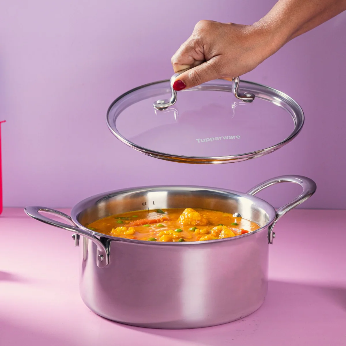 Trayam Tri-ply Casserole + Kadhai with Glass lid (1pc each) - Image 3